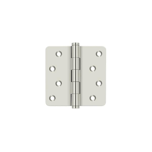 Deltana 4 x 4 x 1/4 Radius Hinge / Zig-Zag; Bright Nickel Finish DSB4R414-RZ - main